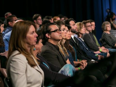Audience members at a U.S. Senate debate at KPBS in San Diego, May 10, 2016.